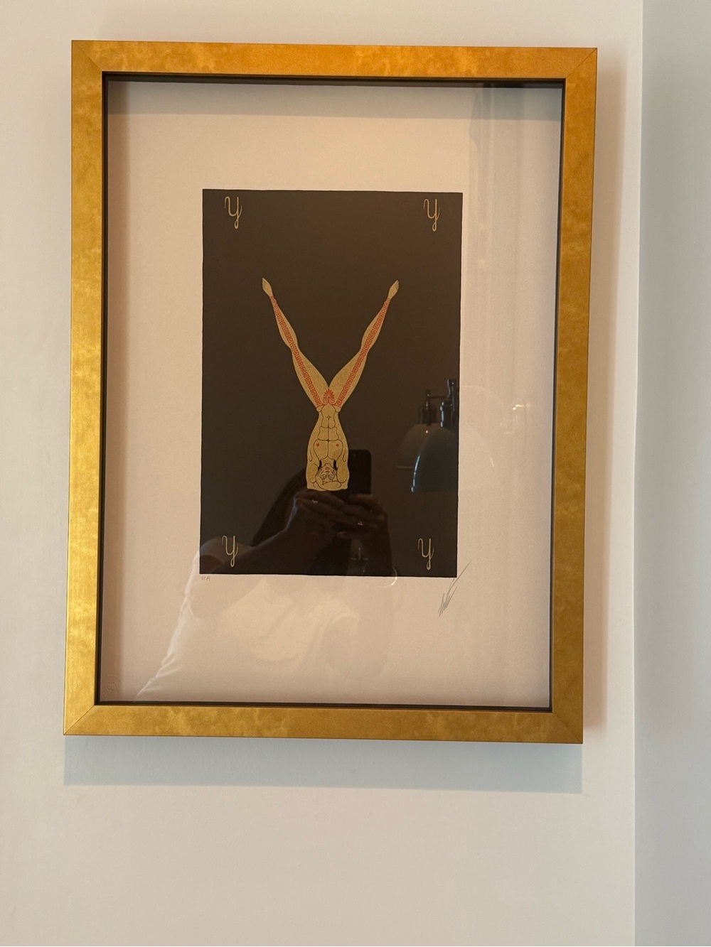 Erte’ Alphabet Series Limited Edition Serigraph Letter Y - E.A with COA